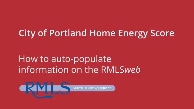HES – Home Energy Score Button RMLS