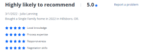 Julia Lanning Testimonial JD PDX Real Estate