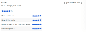 Sarah Testimonial JD PDX Real Estate